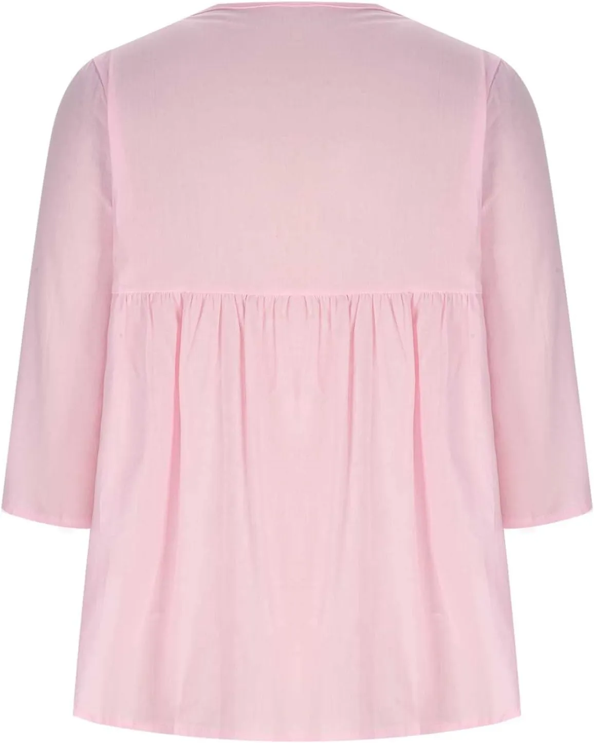 2025 Womens Linen 3/4 Sleeve Blouse Crew Neck Summer Casual Tops Loose Fit Flowy Tunics Tees Dressy Peasant Shirts