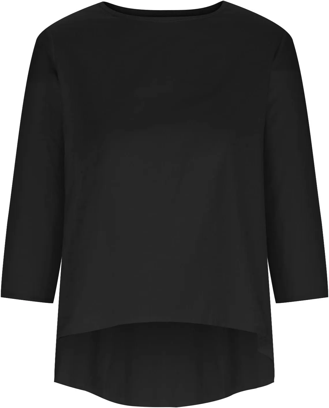 2025 Womens Linen 3/4 Sleeve Blouse Crew Neck Summer Casual Tops Loose Fit Flowy Tunics Tees Dressy Peasant Shirts