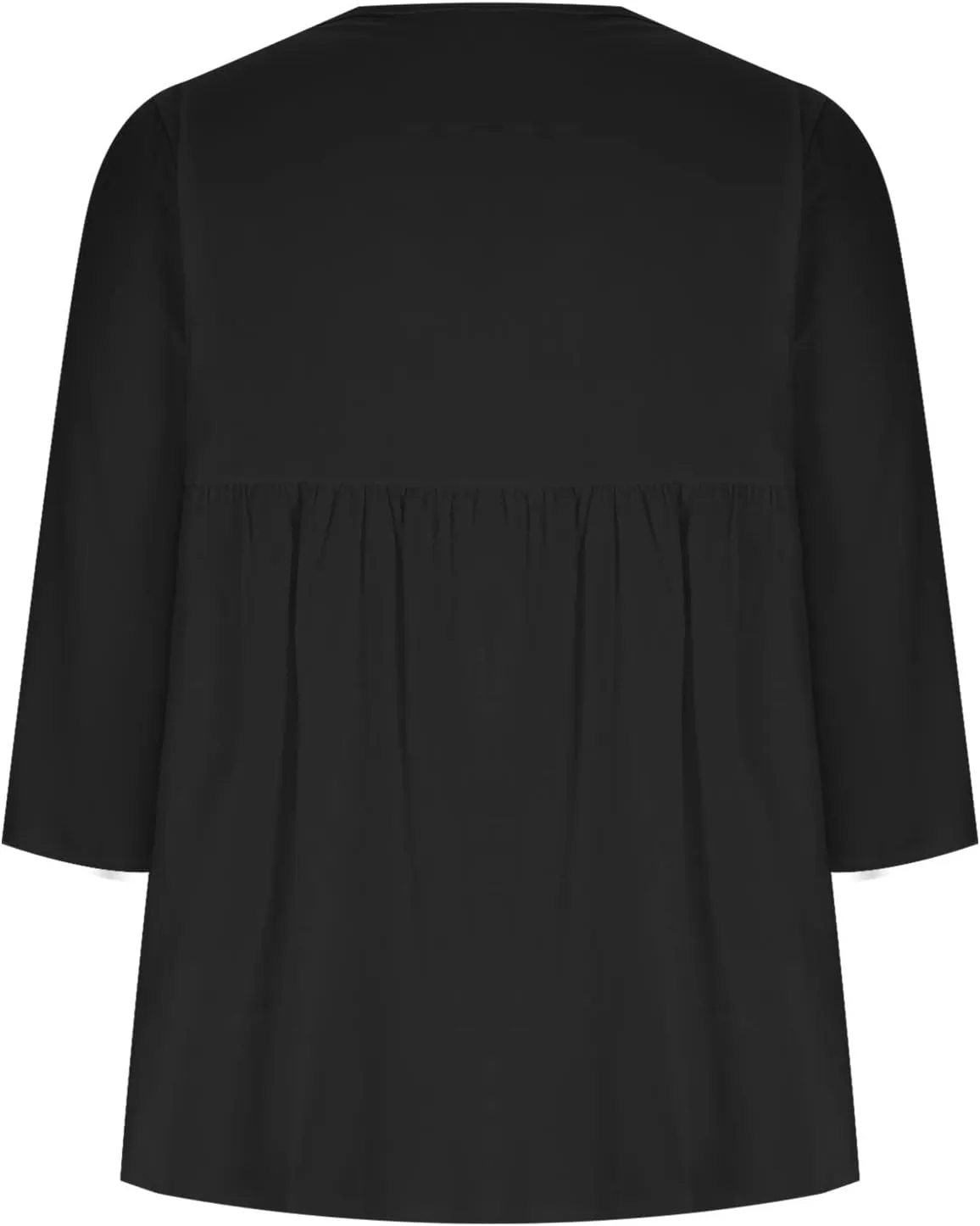 2025 Womens Linen 3/4 Sleeve Blouse Crew Neck Summer Casual Tops Loose Fit Flowy Tunics Tees Dressy Peasant Shirts