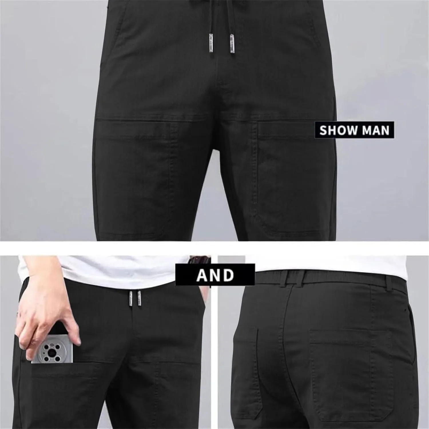 Acegents Cargo Pants High Stretch Multi-Pocket Durable Cargo Pants Multipants for Men Plus Size Pants Tactical Pants