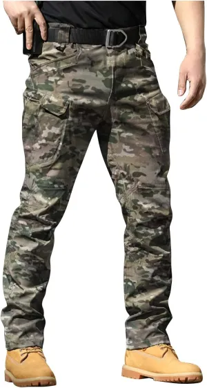 Cargo Pants for Men Baggy Ripstop Pants Match Mens Wild Cargo Pants Multi Pockets Work Stretchy Hiking Pants