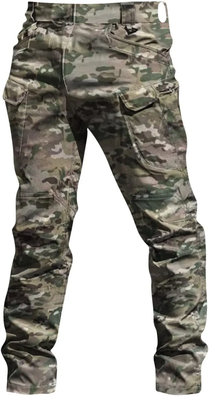 Cargo Pants for Men Baggy Ripstop Pants Match Mens Wild Cargo Pants Multi Pockets Work Stretchy Hiking Pants