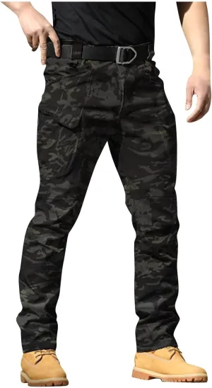Cargo Pants for Men Baggy Ripstop Pants Multi Pockets Outdoor Work Hiking Pants Match Mens Wild Cargo Pants