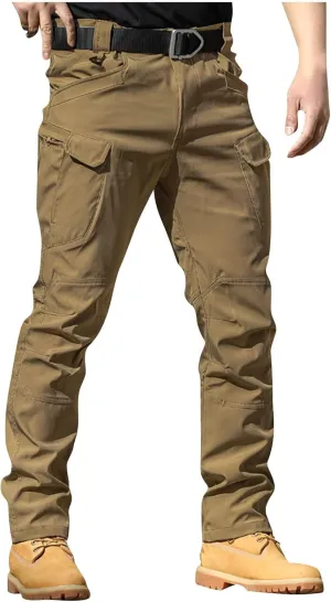 Cargo Pants for Men Baggy Ripstop Pants Stretchy Multi Pockets Work Hiking Pants Match Mens Wild Cargo Pants