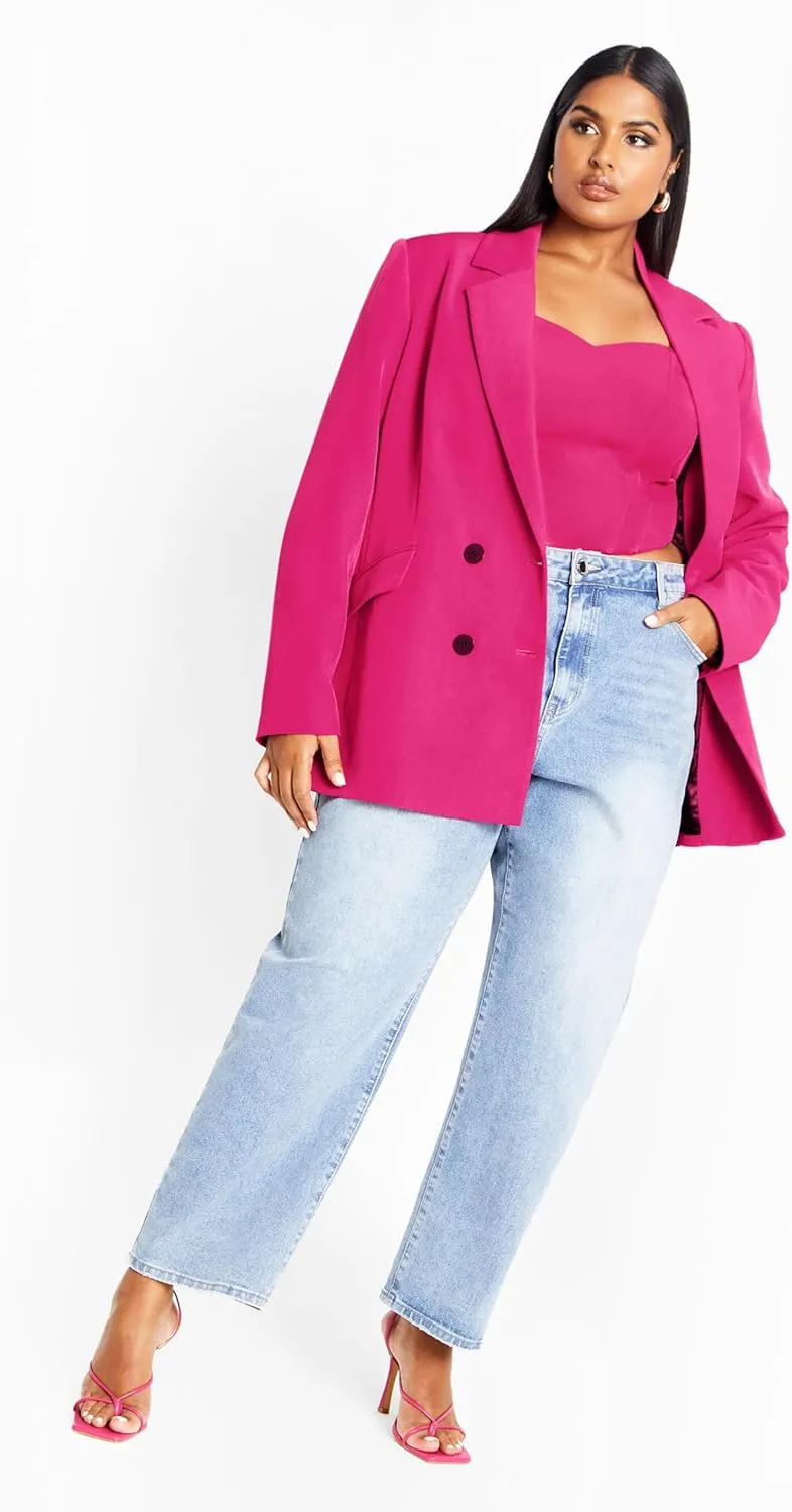 City Chic Women's Citychic Plus Size JKT Oversized Alexis