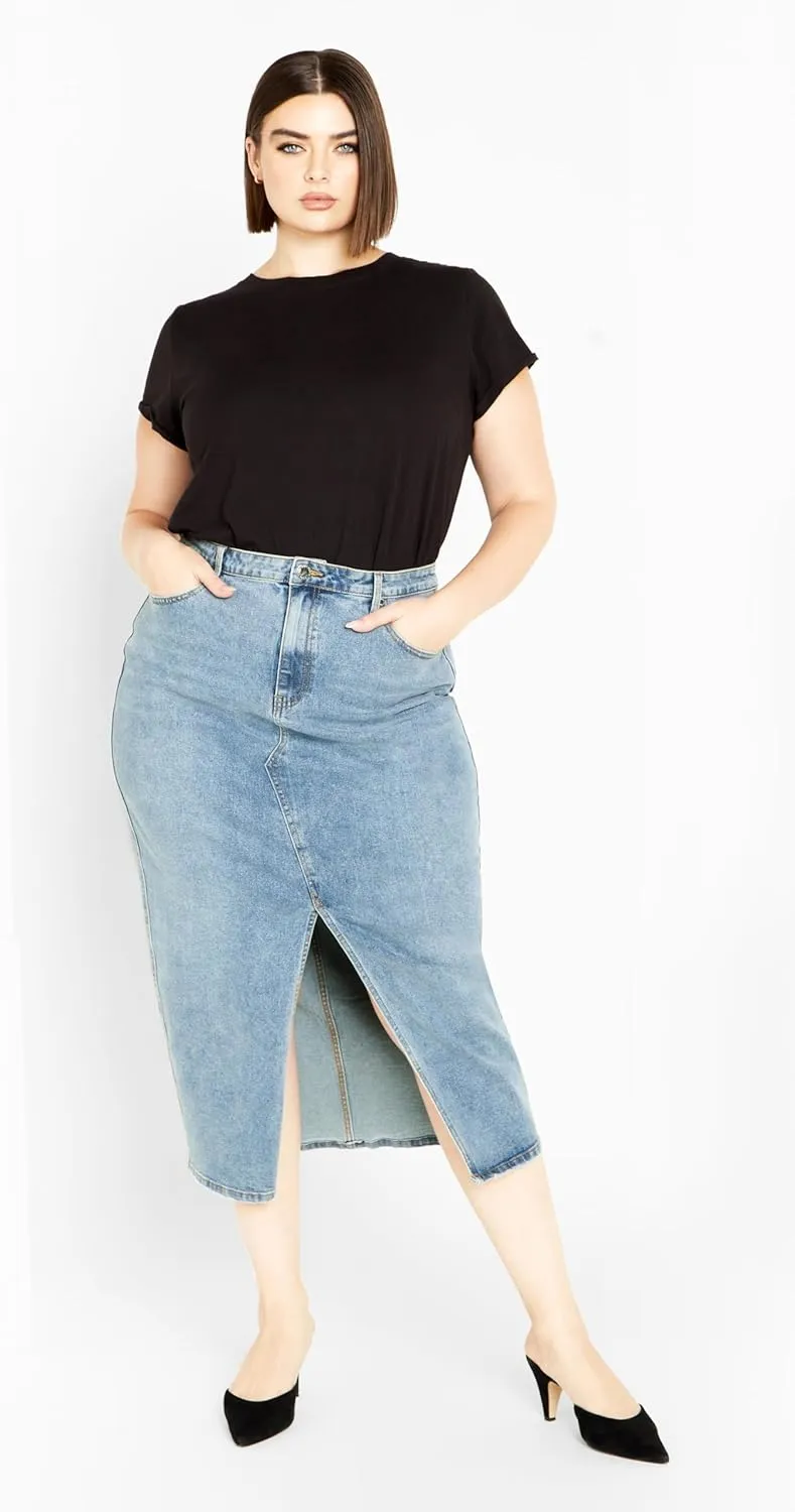 City Chic Women's Citychic Plus Size Skirt Oaklyn