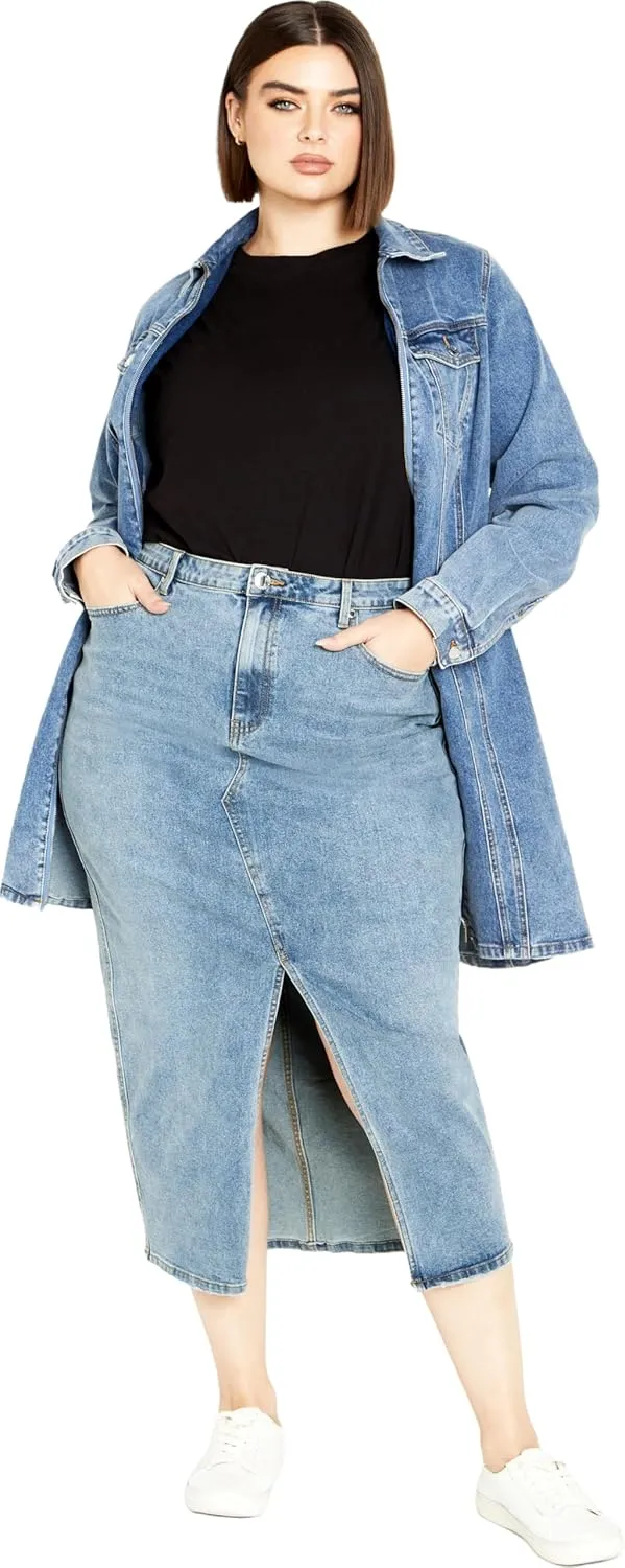 City Chic Women's Citychic Plus Size Skirt Oaklyn