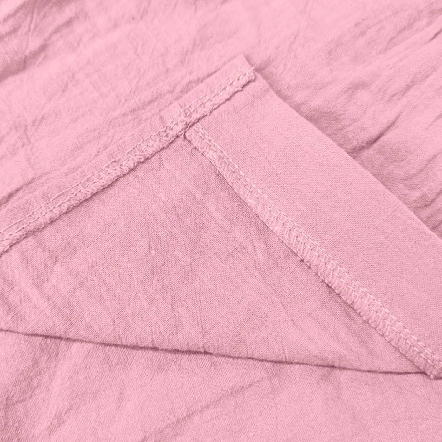 Cotton Linen Tops for Women Summer Solid Color Button Down Long Sleeve Shirts Casual Fashion Loose Pleated Blouse