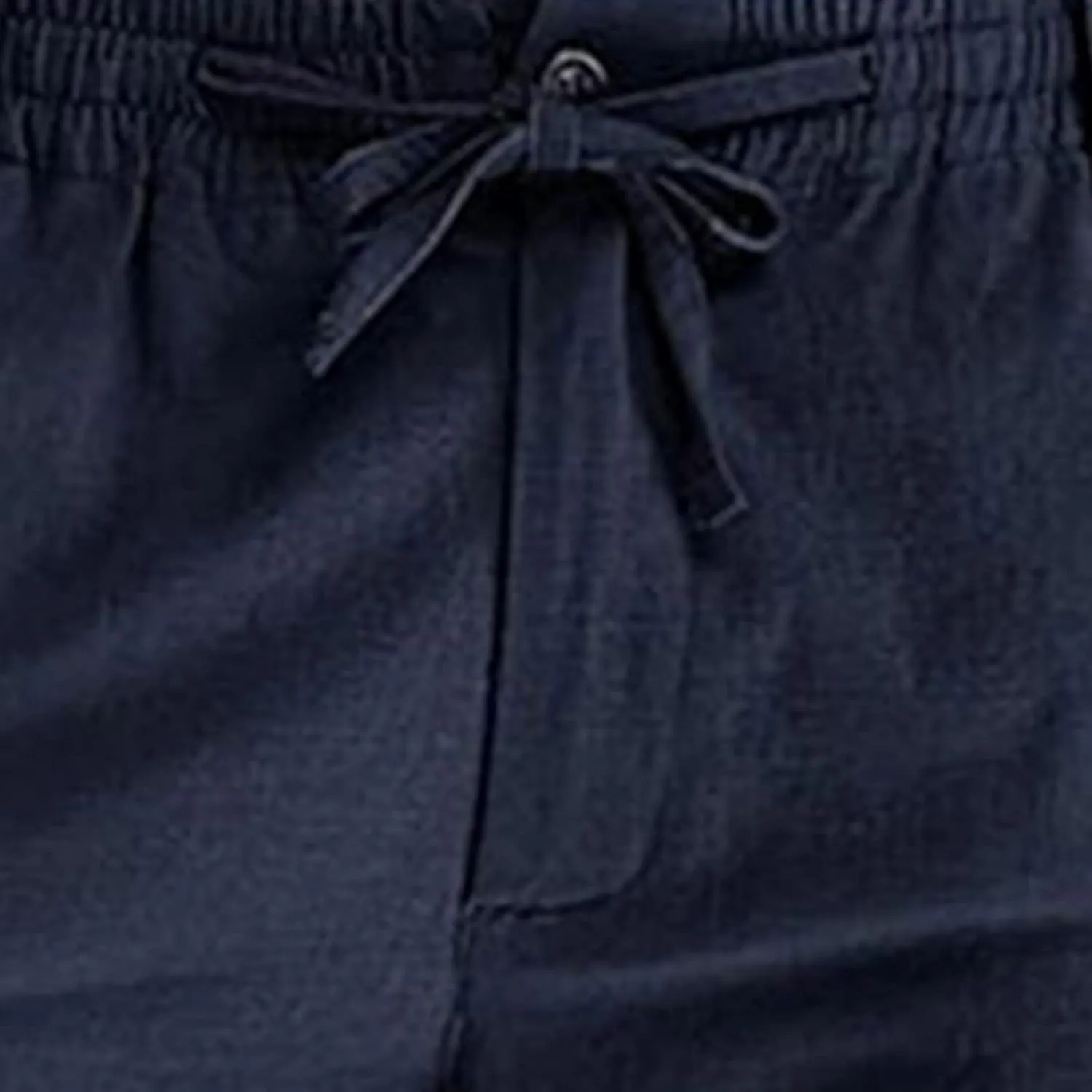 Cotton Men's Casual Elastic Waist Drawstring Straight Leg Comfortable Lounge Daily Summer Beachwear Relaxed Bottoms