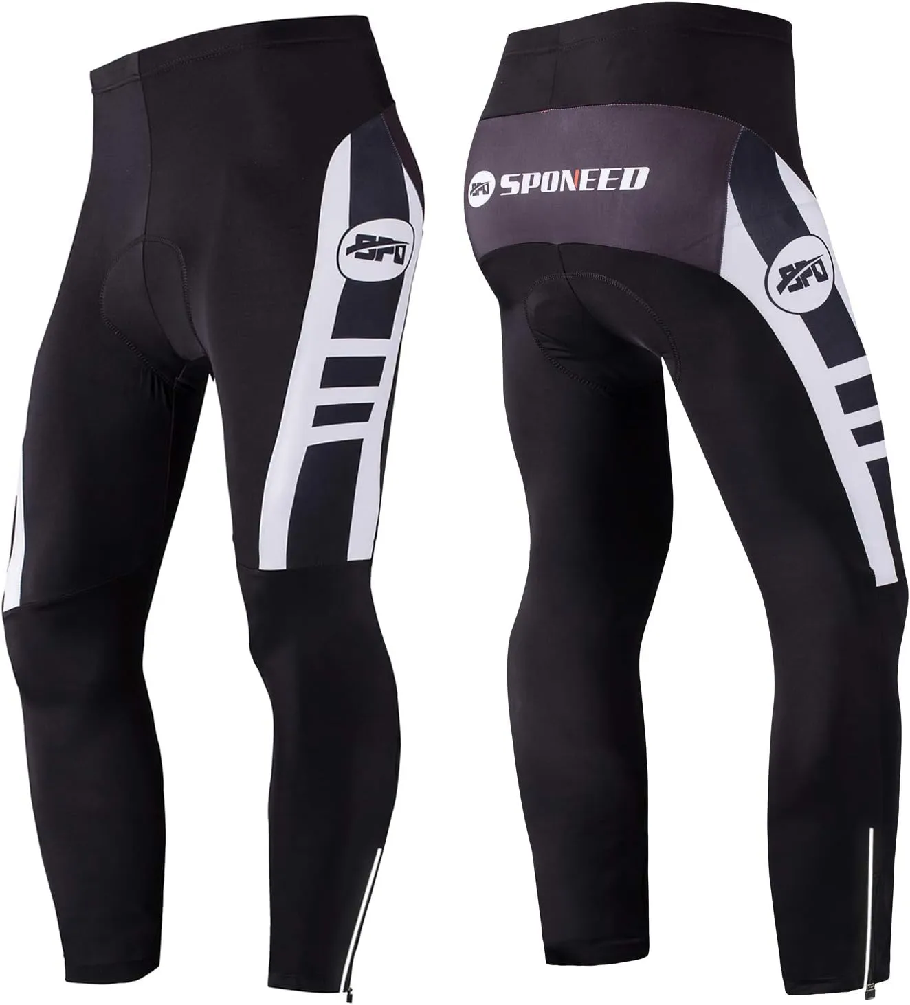 Cycling Pants for Men Road Bike Compression Tights Winter Biking Bottoms with Padding UV Proof