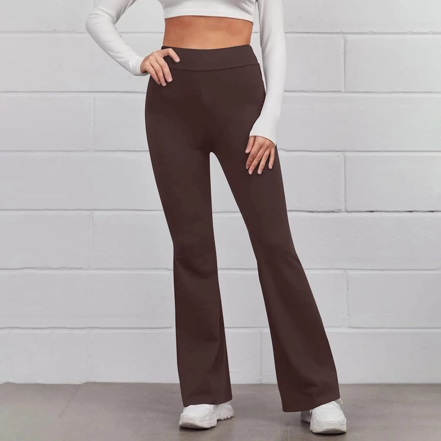 DASAYO Flare Leggings for Women High Waist Tummy Control Stretchy Bootcut Yoga Pants Casual Fitness Workout Bottoms