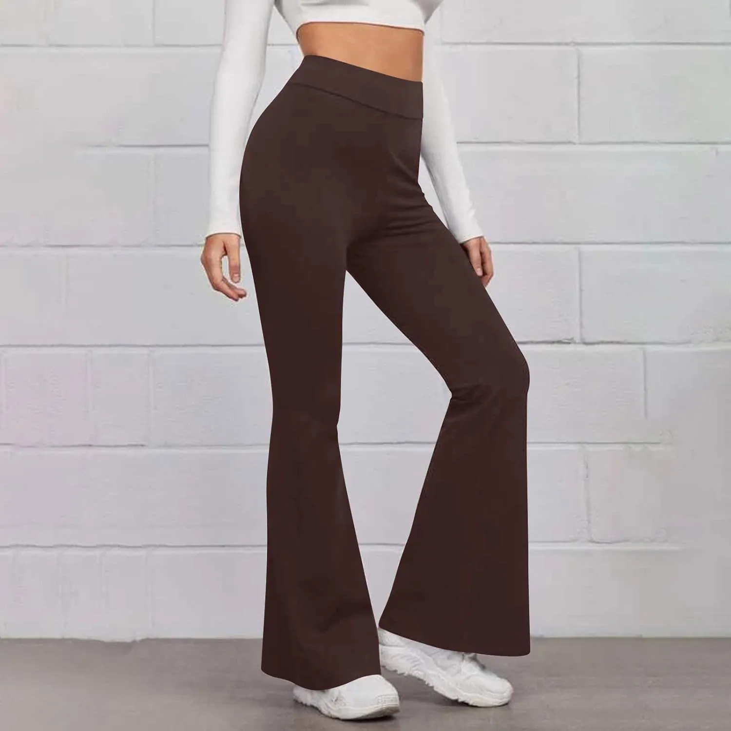 DASAYO Flare Leggings for Women High Waist Tummy Control Stretchy Bootcut Yoga Pants Casual Fitness Workout Bottoms