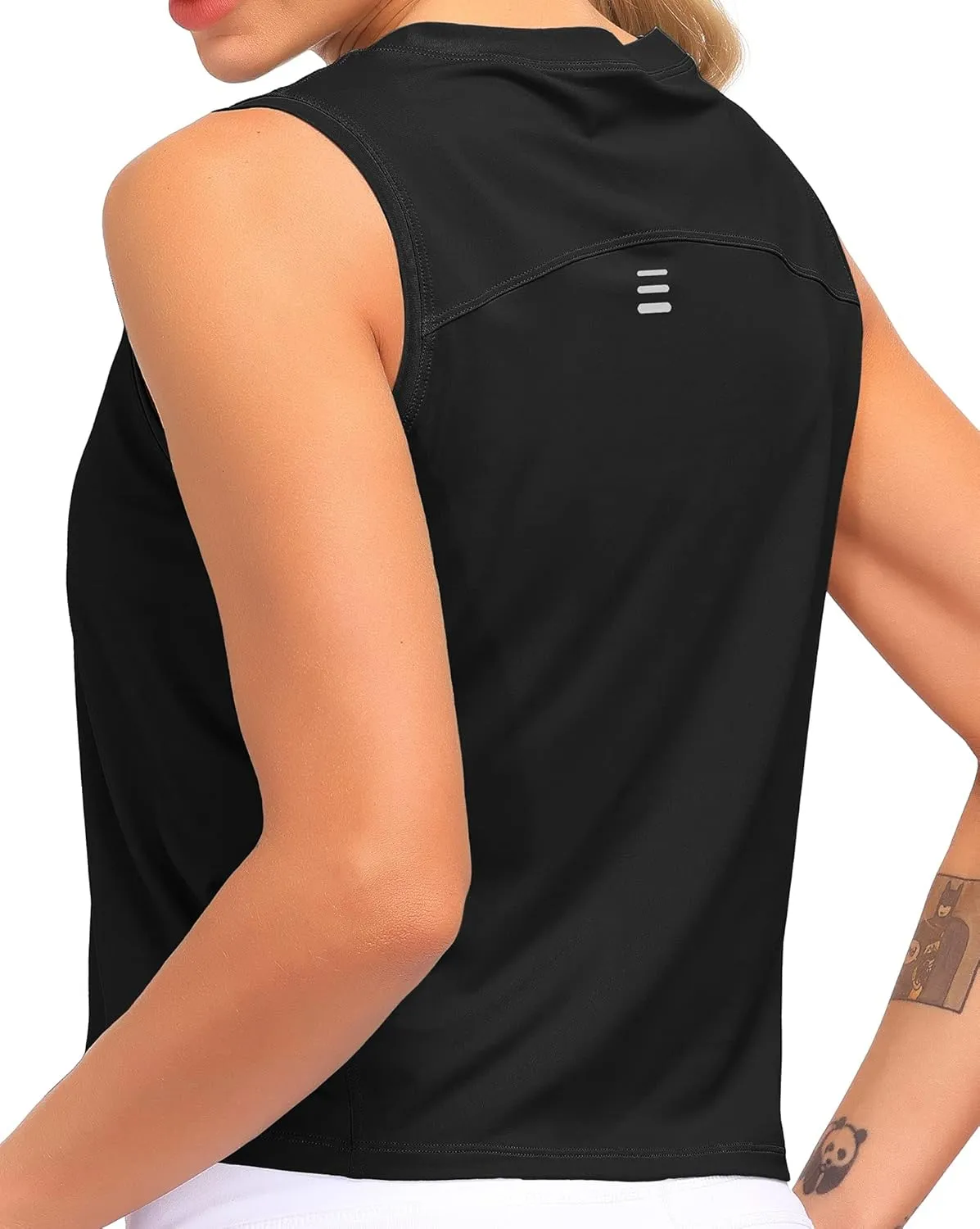 Dragon Fit Women Sleeveless Yoga Tops Workout Cool T-Shirt Running Short Tank Crop Tops