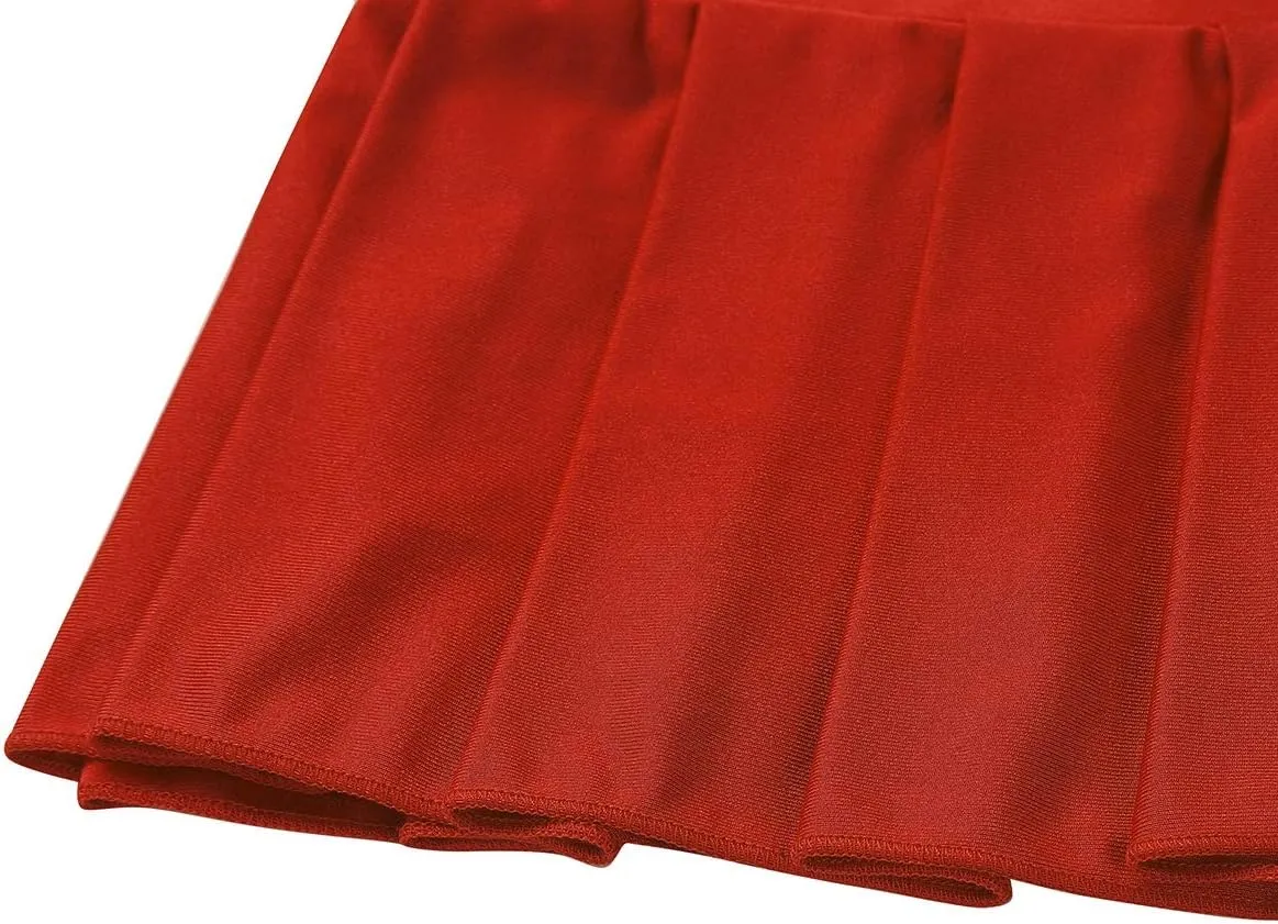 FEESHOW Women Sexy Schoolgirl Lingerie Low Rise Pleated Mini Skirt