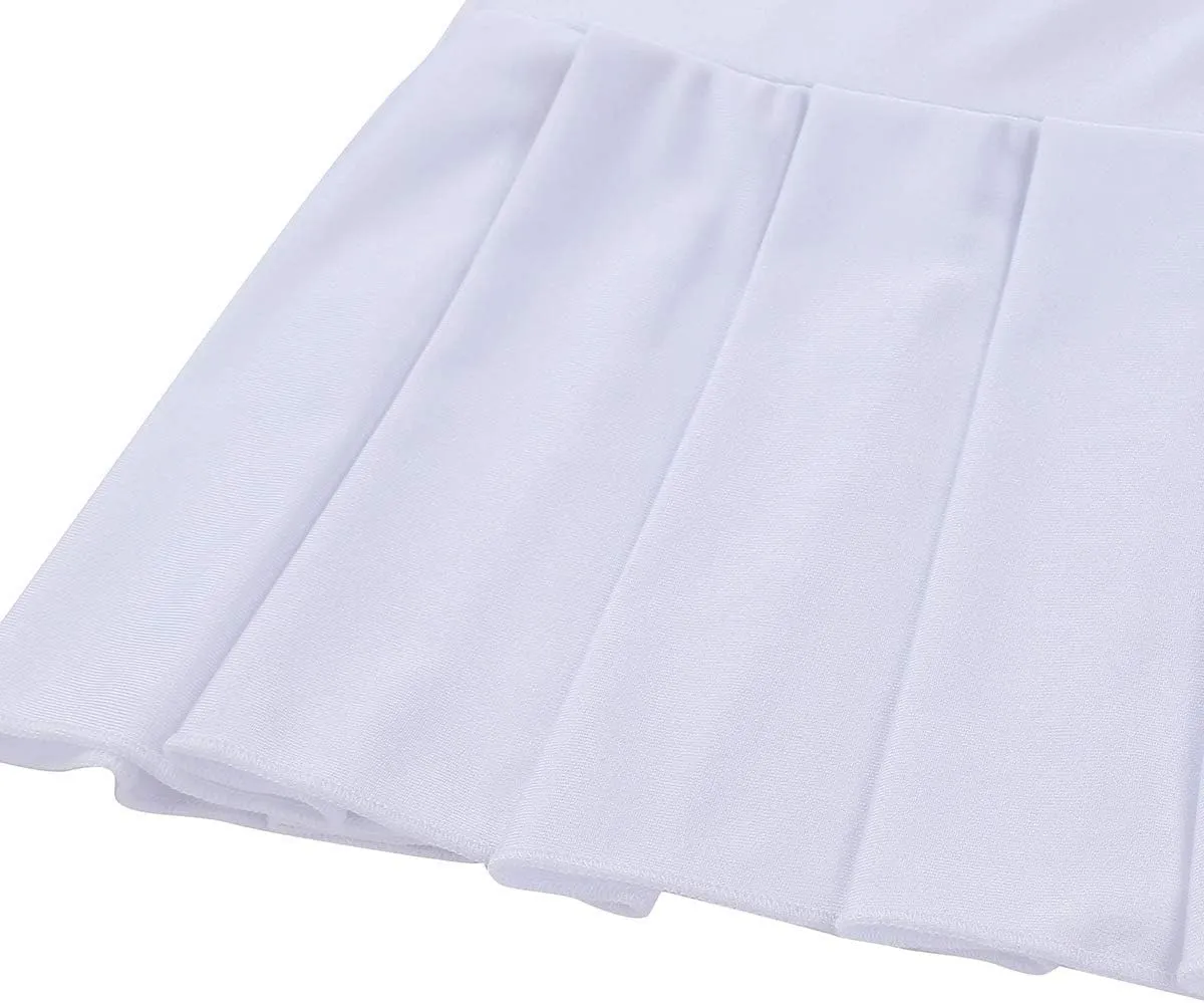 FEESHOW Women Sexy Schoolgirl Lingerie Low Rise Pleated Mini Skirt