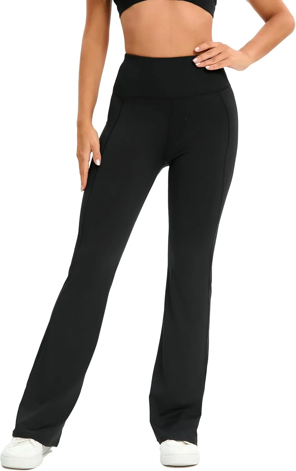 Flare Leggings for Women,High Waisted Women Yoga Pants with Tummy Control,Casual Bell Bottoms Flared Leggings