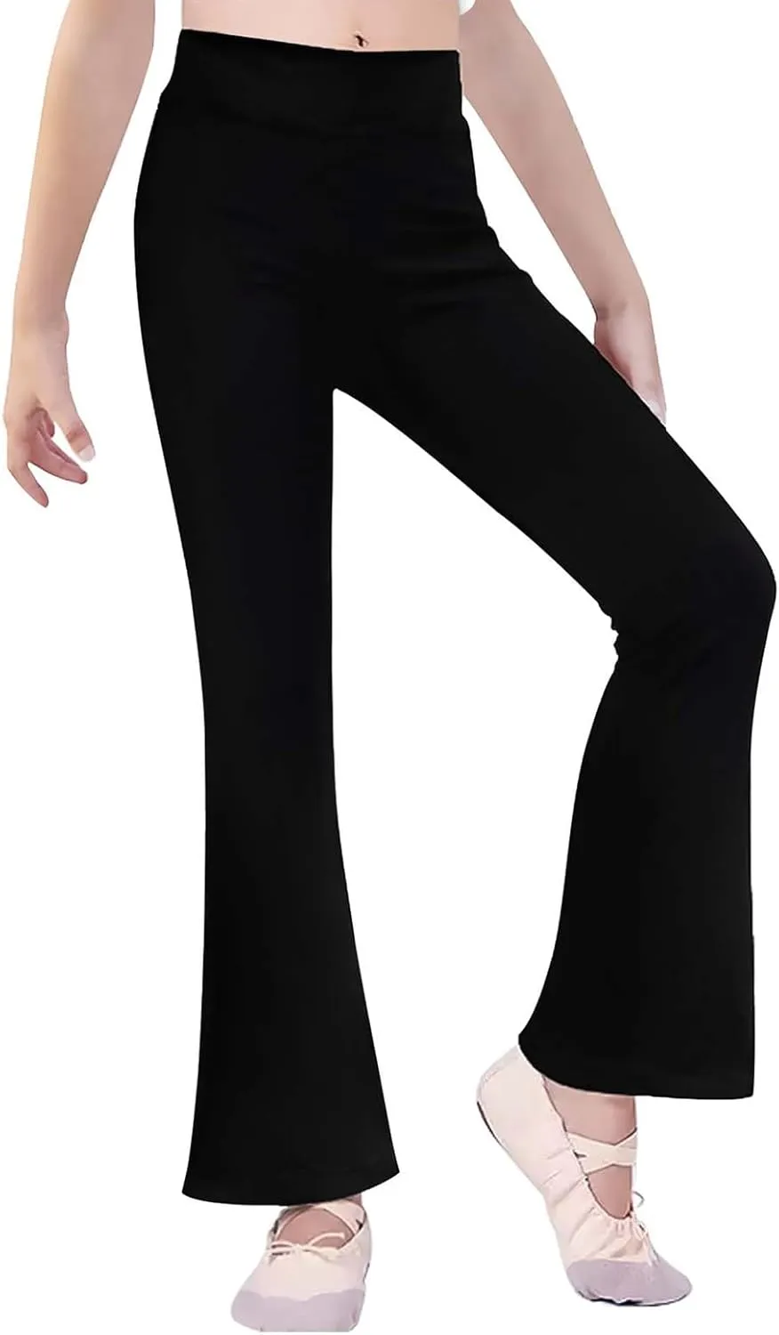 Girls Flare Leggings Stretch Bell Bottoms Yoga Dance Pants High Waisted Bootcut Trousers Soft Flared Pants Clothes