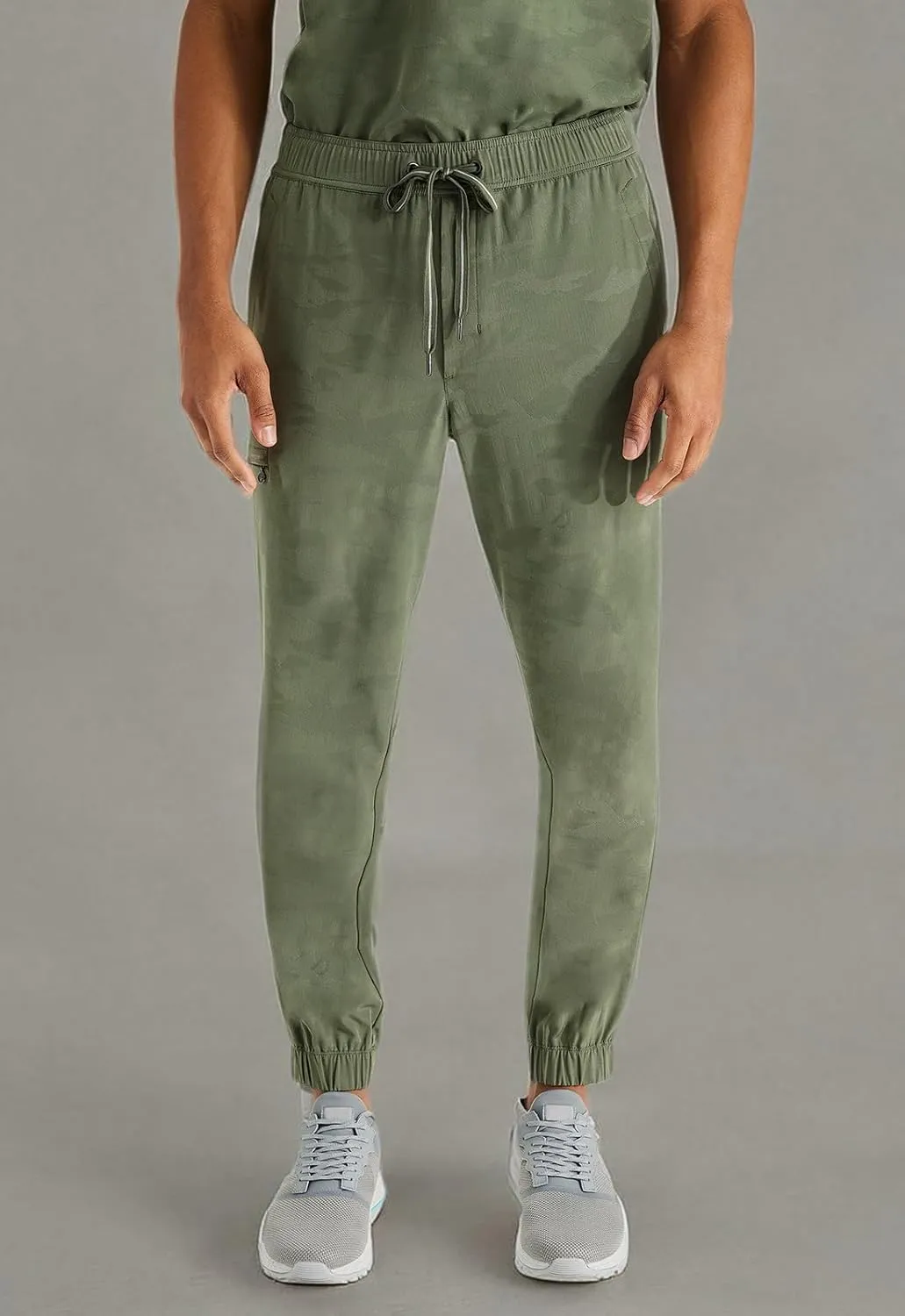 Healing Hands Mens Scrub Jogger Pants, Drew Camo Bottoms Featuring Moisture Wicking, Quick Dry & 360° Stretch - 9360