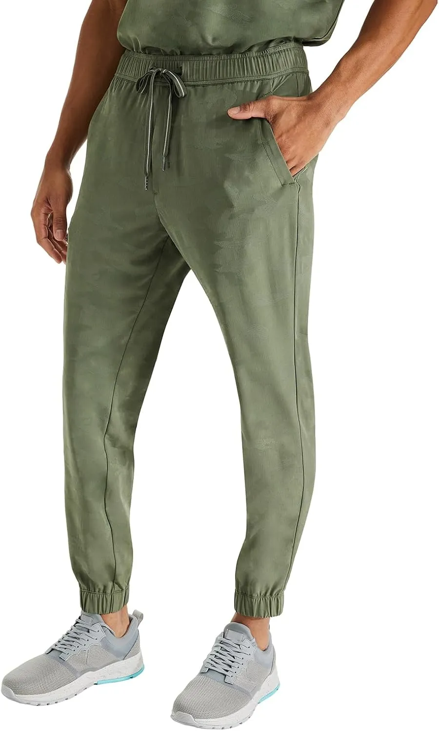 Healing Hands Mens Scrub Jogger Pants, Drew Camo Bottoms Featuring Moisture Wicking, Quick Dry & 360° Stretch - 9360