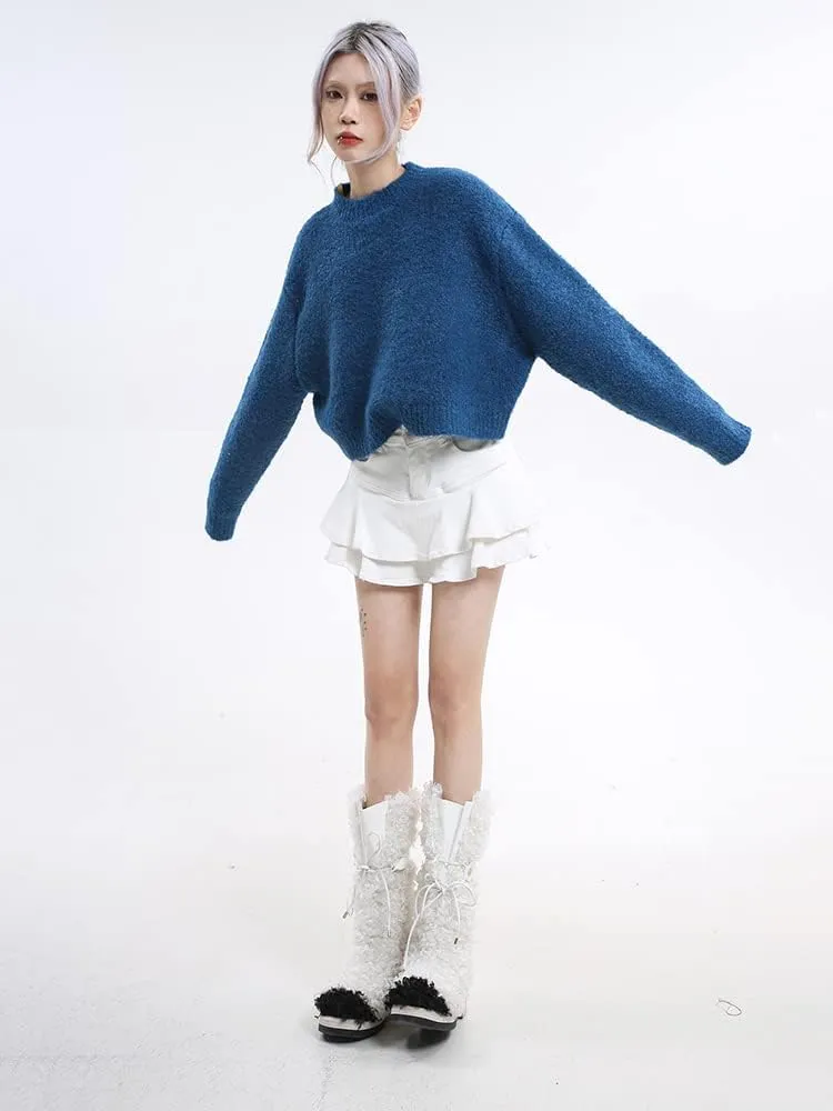 High Waist Ruffle Hem Layered Cake Skirt White Vintage Pleated Women Denim Jean Skirt Mini Short Bottoms