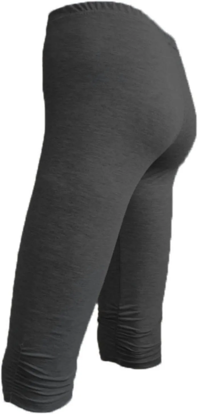 High Waisted Pants for Women Pleated Bottoms Tight Stretch Seven Minute Pants Women's Butt Lifting Leggings for
