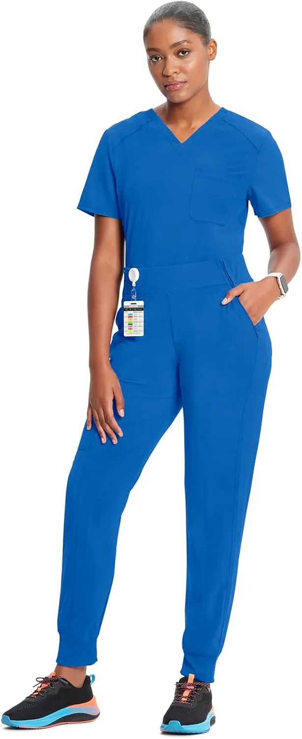 Infinity Women's Scrub Jogger Pants Mid Rise Bottoms with 5 Pockets, Moisture Wicking & 360° Stretch Fabric - CK110A