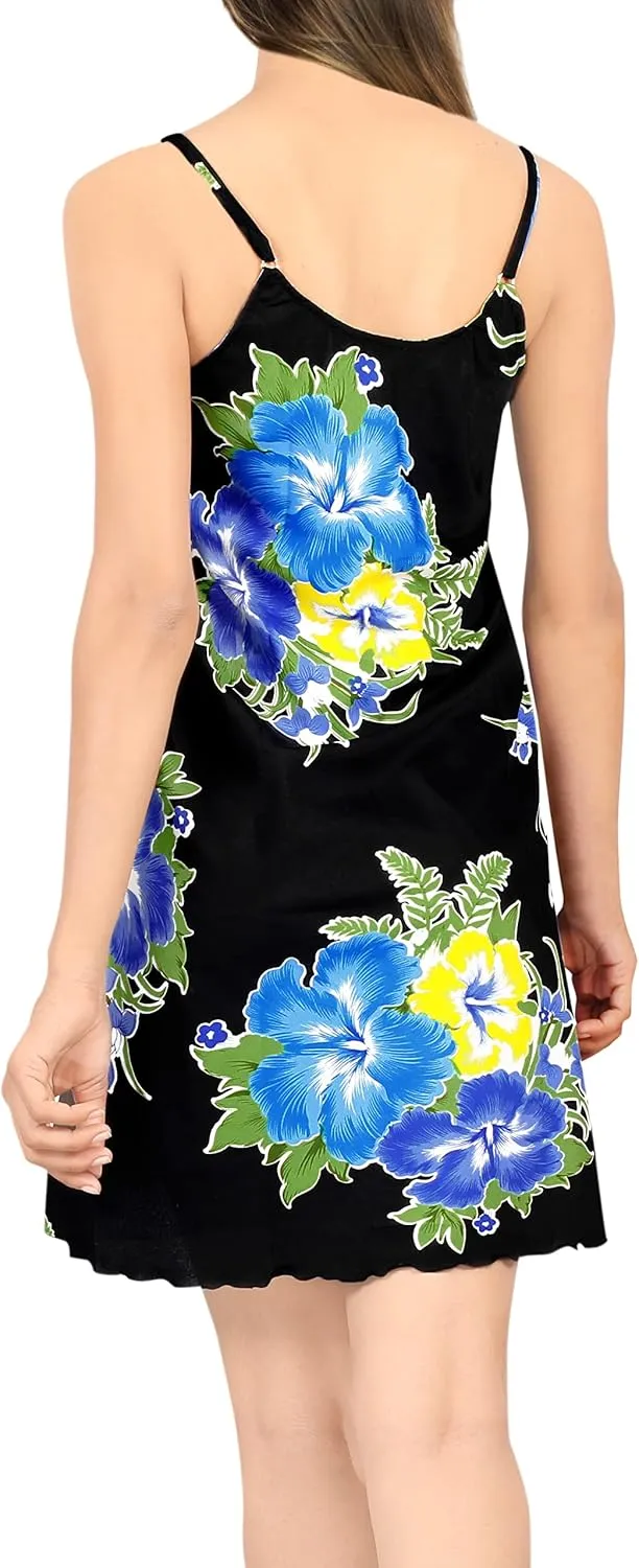 LA LEELA Women's Vacay Beach Sundress Honeymoon Mini Slip Nighty Nightshirts