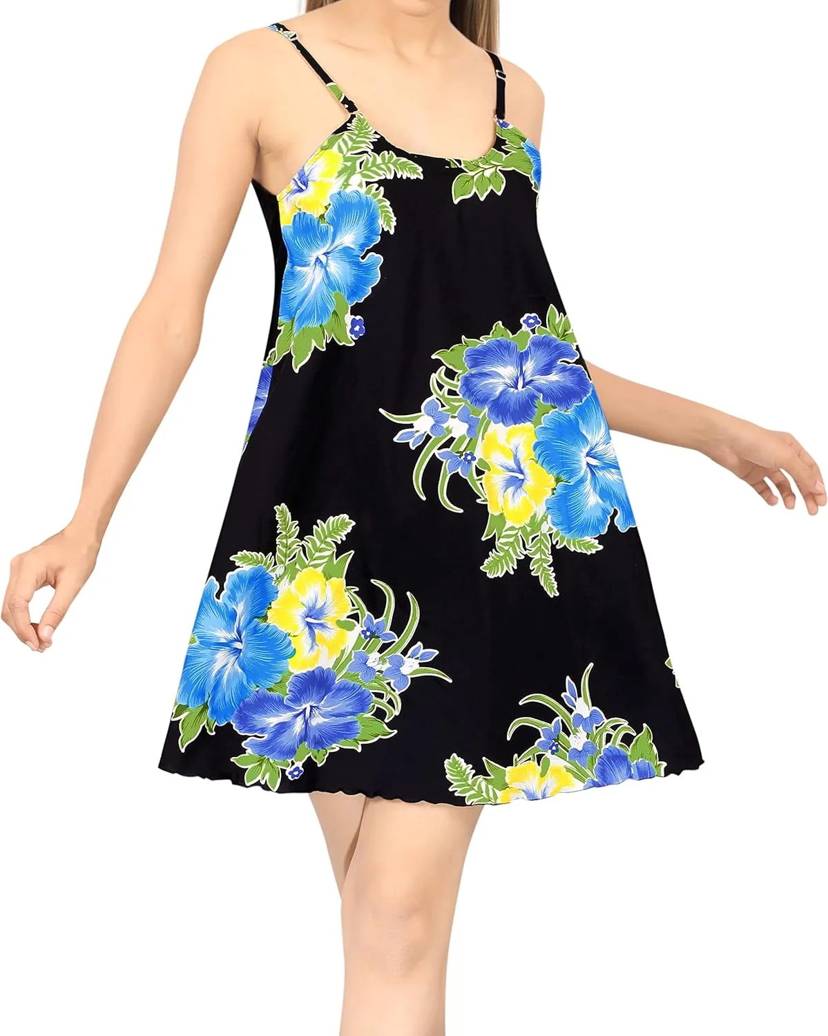 LA LEELA Women's Vacay Beach Sundress Honeymoon Mini Slip Nighty Nightshirts