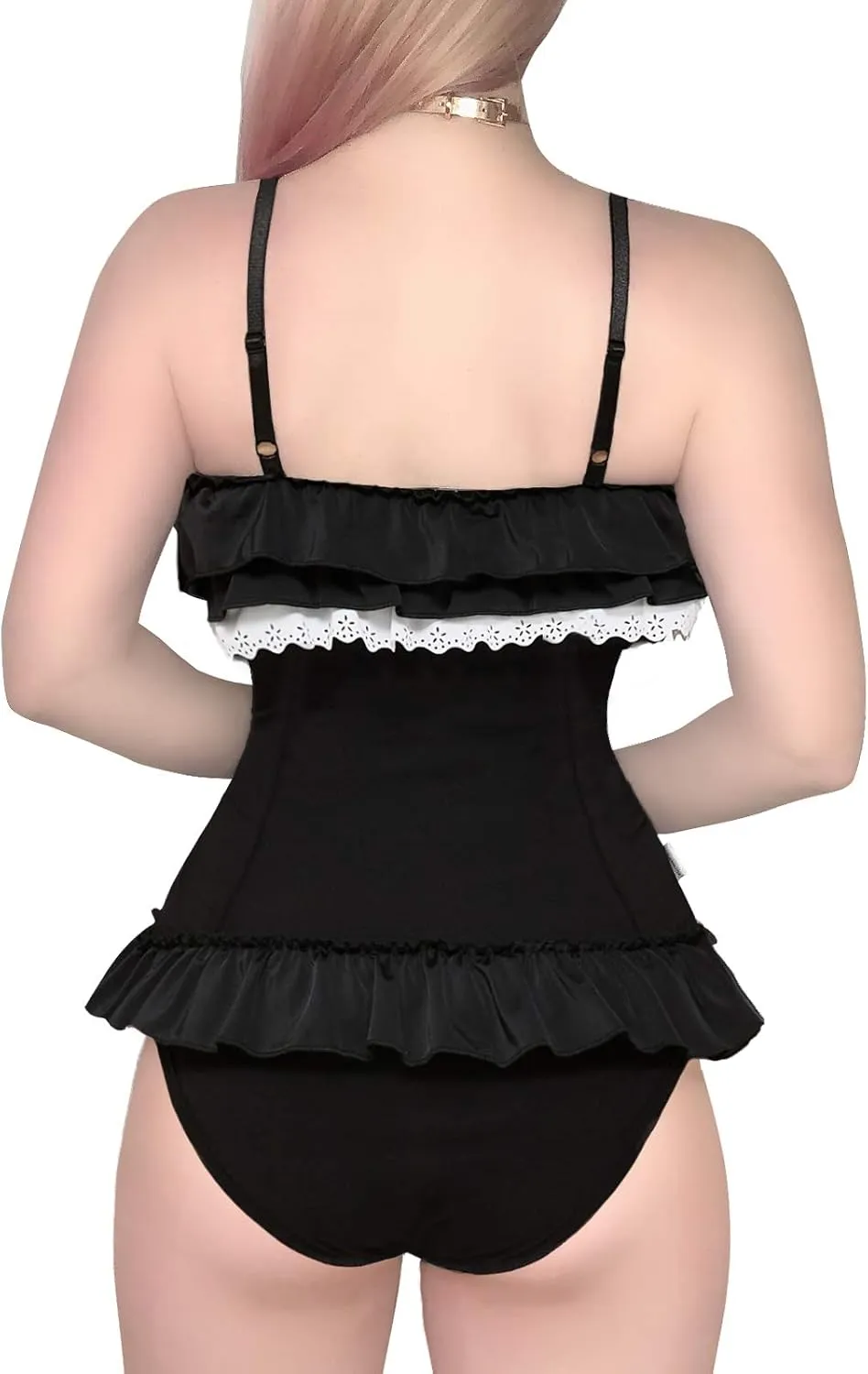 Littleforbig Cotton Fancy Kitty Romper Onesie Pajamas Teddy Lingerie One Piece Babydoll Bodysuit