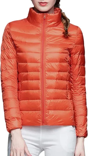 Long Down Coats for Women Stand Collar Skimpy Winter Lightweight Puffer Jackets Bubble Coats Down Jacket Women