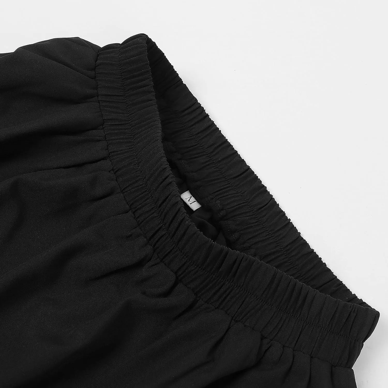 Maxi Skirt for Women Summer Boho Elastic High Waist Pleated A-Line Flowy Ruffle Table Skirts for Rectangle Tables 8ft