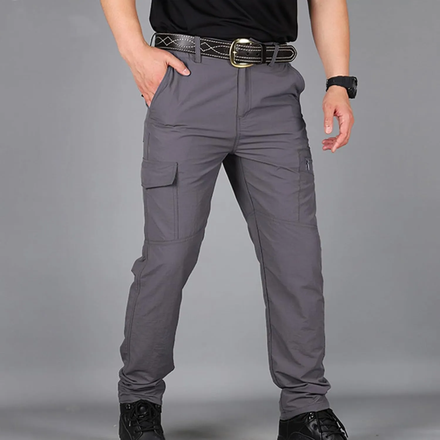 Mens Cargo Pants Multi-Pockets Work Pants Tactical Outdoor Casual Military Army Cargo Pants Outdoor Jogger Hiking Pants