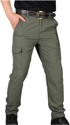 Mens Cargo Pants Multi-Pockets Work Pants Tactical Outdoor Casual Military Army Cargo Pants Outdoor Jogger Hiking Pants