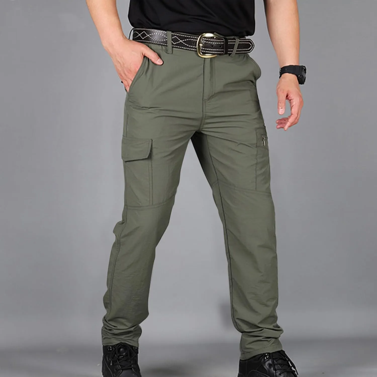 Mens Cargo Pants Multi-Pockets Work Pants Tactical Outdoor Casual Military Army Cargo Pants Outdoor Jogger Hiking Pants