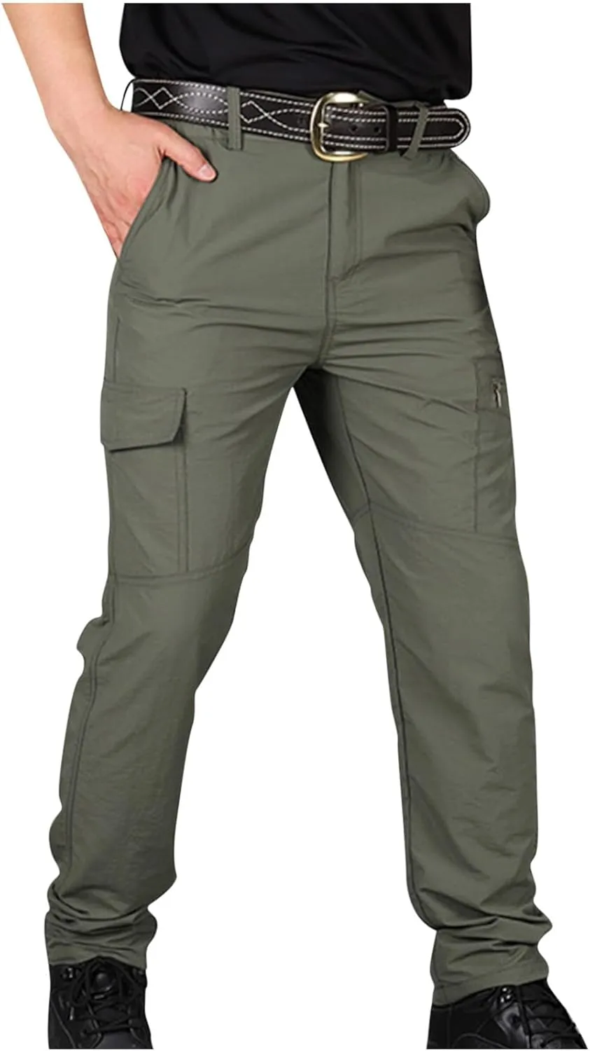 Mens Cargo Pants Multi-Pockets Work Pants Tactical Outdoor Casual Military Army Cargo Pants Outdoor Jogger Hiking Pants