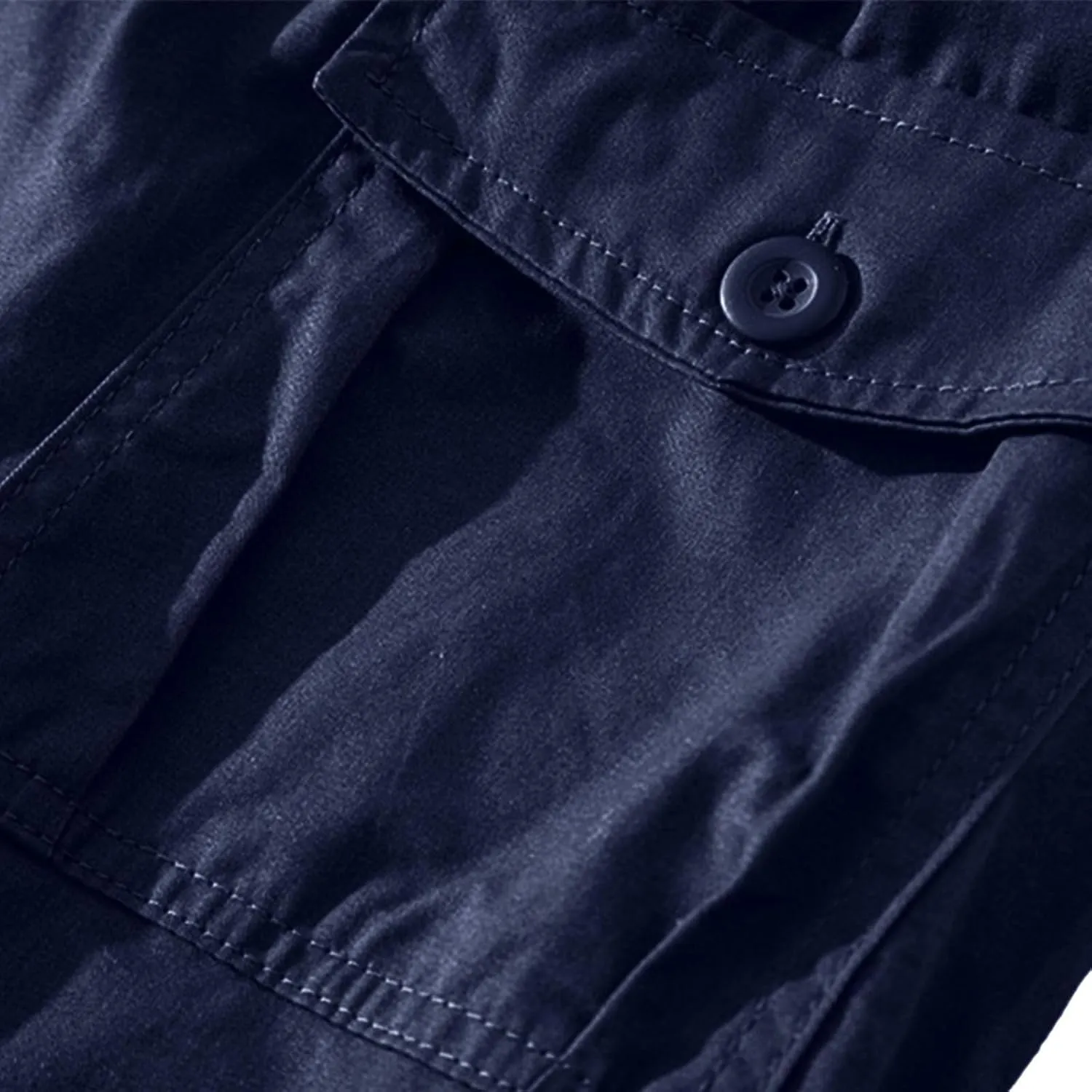 Mens Cargo Shorts Casual Button Plus Size Loose Bottoms with Multiple Pockets Flowy Classic Outdoor Work Shorts