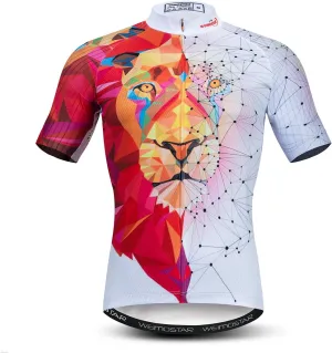 Men‘s Cycling Jersey Mens Bike Clothing Short Sleeve Pro MTB 3D Bicycle Shirts Tops Quick Dry,Pockets,Breathable