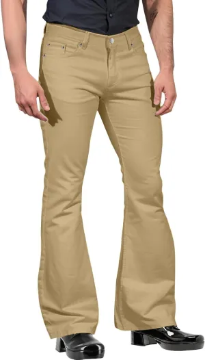 Men's Fleece Jogger Sweatpants Fashion Mens Casual Solid Color Pocket Suit Pant Bell Bottoms Casual Cotton Cargo