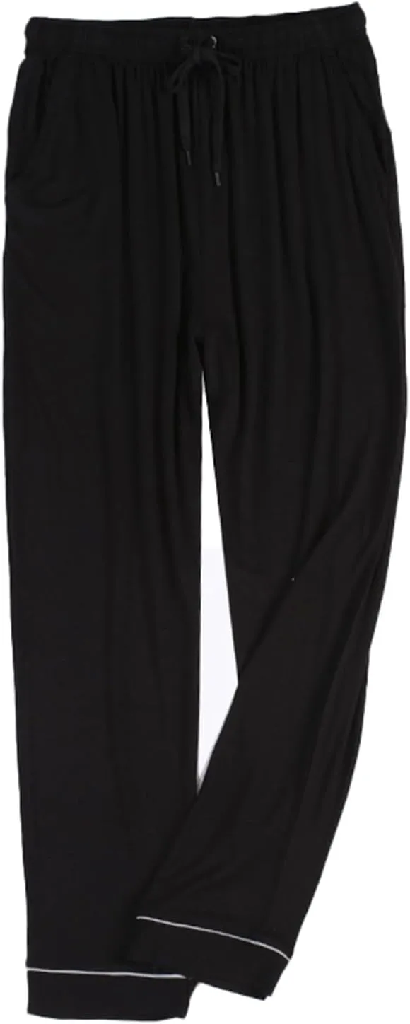 Men's Pajama Pants-Men's Extended Sizes Knit Sleep Pajama Lounge Pant Summer Modal PJ Bottoms