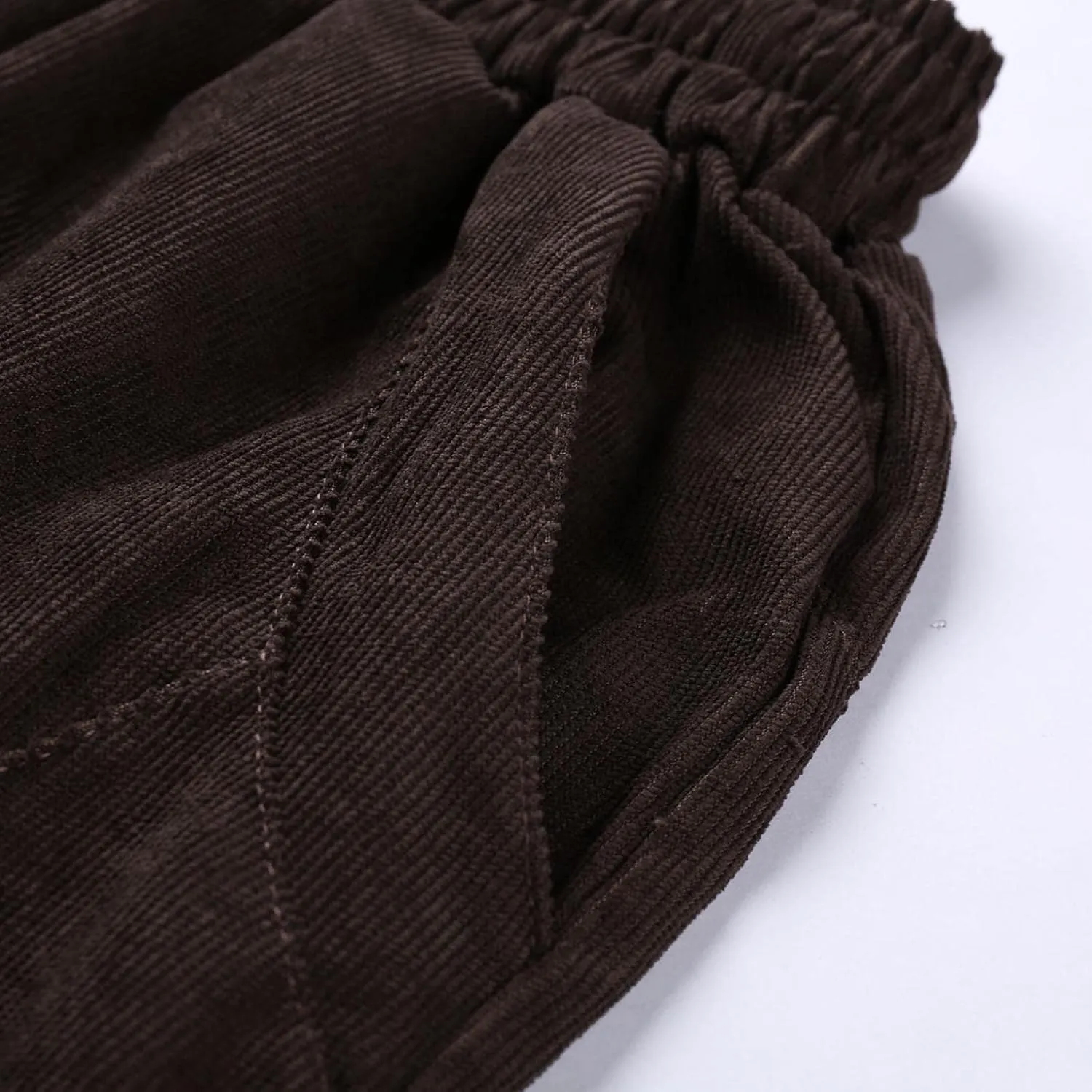 Mens Sweatpants Baggy Tapered Corduroy Harem Trouser Bottoms Casual Split Elastic Waist Hip Hop Running Joggers Pants