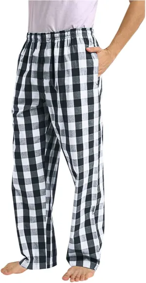 Mens Womens Plaid Pajama Pants Unisex Sleep Lounge Pants Soft PJ Bottoms Plaid Pajama Sweatpants with Pockets