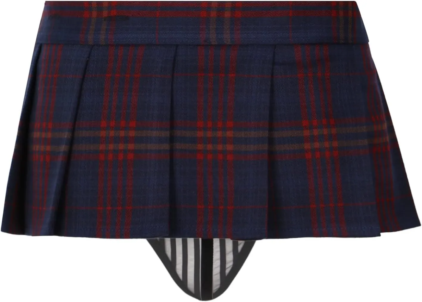 Mufeng Women's Flared Ruffles Pleated Mini Skirt Wrap Skirt Schoolgirl Lingerie