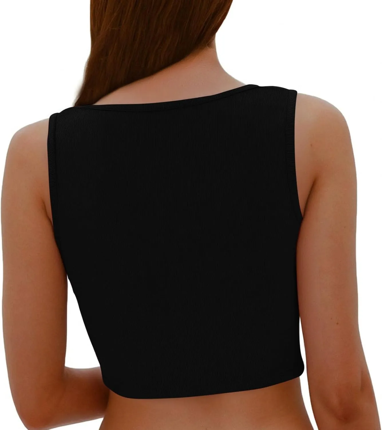 Oplxuo Womens V-Neck Ribbed Tank Tops Cropped Slim Fit Y2K Going Out Sleeveless Shirts