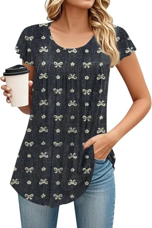 Plus Size Sports Short Sleeve Tops Women Pop Summer Round Neck T Shirts for Ladies Print Comfort Looses T
