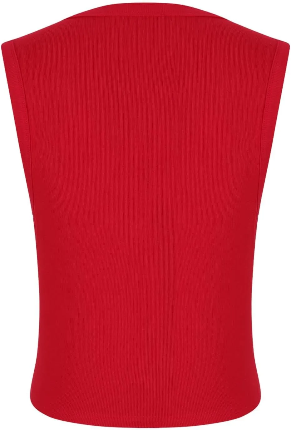 Ribbed Kint Tank Tops for Women Summer Button Front Sleeveless Cropped Shirts Casual Sexy Slim Fit Going Out Blouse