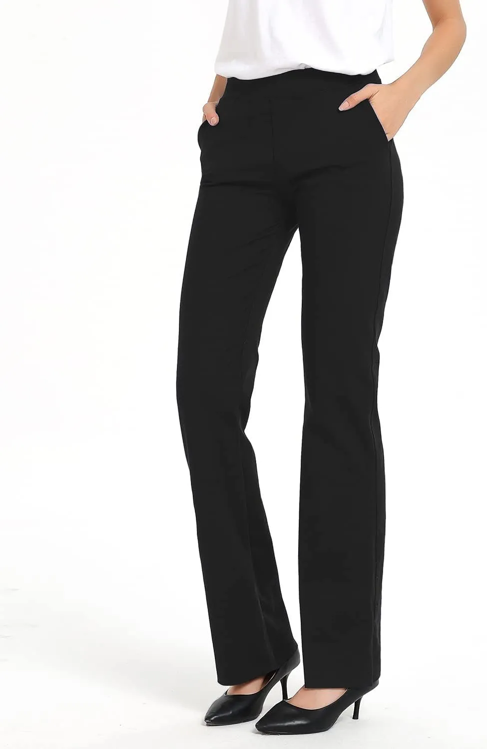 Safort 31" 34" Women Bootcut Yoga Tall Dress Pants Flare Long Trousers Work Stretchy Business Casual Slacks Pockets