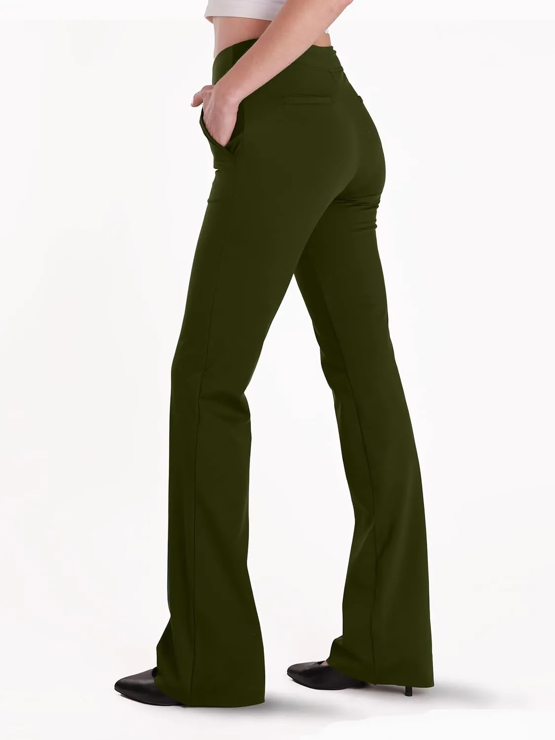Safort 31" 34" Women Bootcut Yoga Tall Dress Pants Flare Long Trousers Work Stretchy Business Casual Slacks Pockets