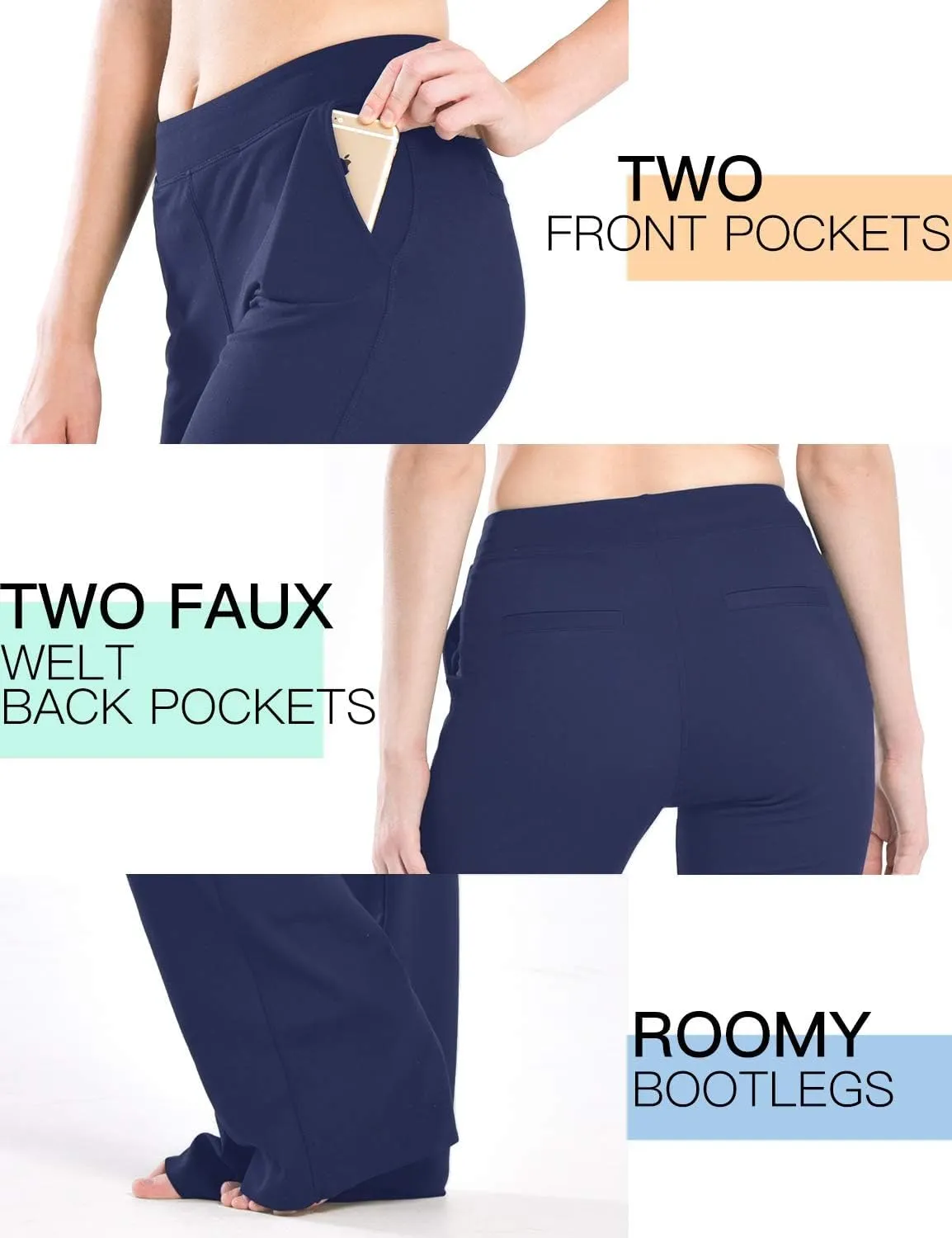 Safort 31" 34" Women Bootcut Yoga Tall Dress Pants Flare Long Trousers Work Stretchy Business Casual Slacks Pockets