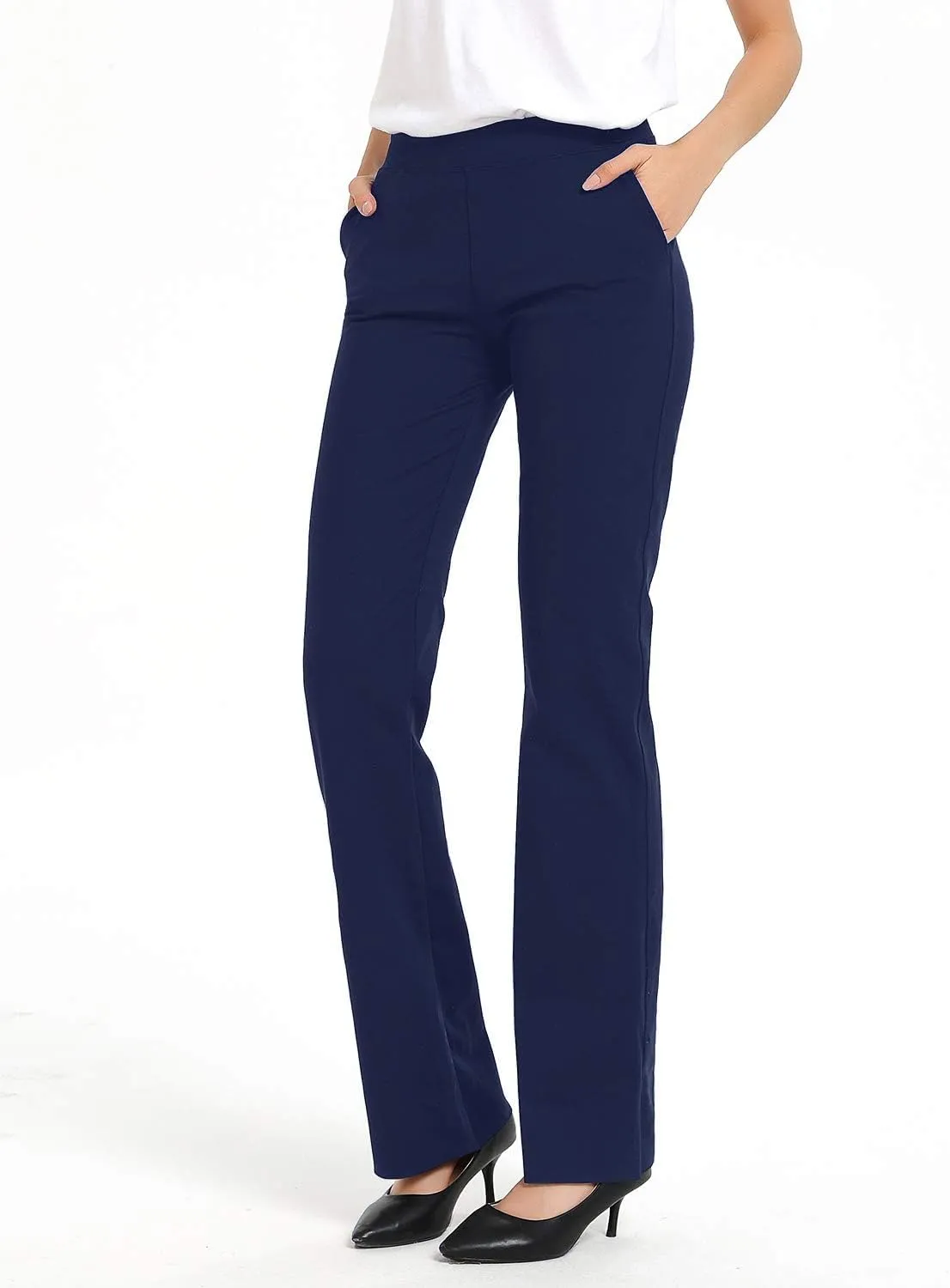 Safort 31" 34" Women Bootcut Yoga Tall Dress Pants Flare Long Trousers Work Stretchy Business Casual Slacks Pockets