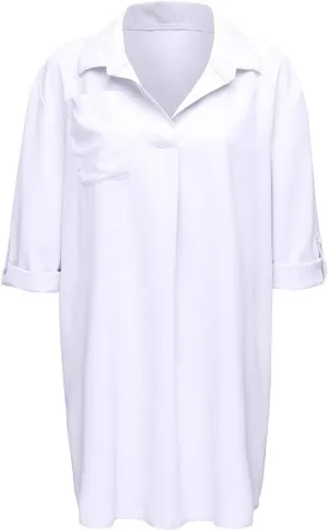 Shift Dresses for Women 2025 Retro Button Down 3/4 Sleeve T Shirt Dress Plus Size Cute Preppy Sundresses for Girls
